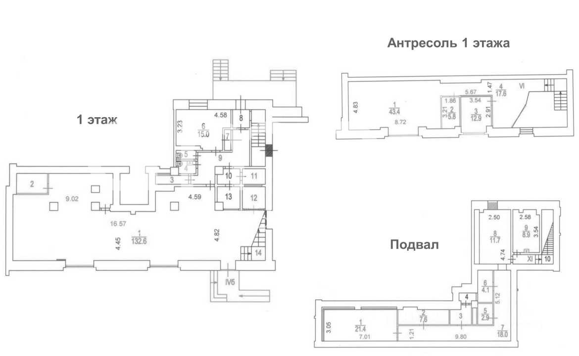 Планировка офиса 357.3 м², 1 этаж, Жилое здание «г Москва, Мира пр-т, 120»